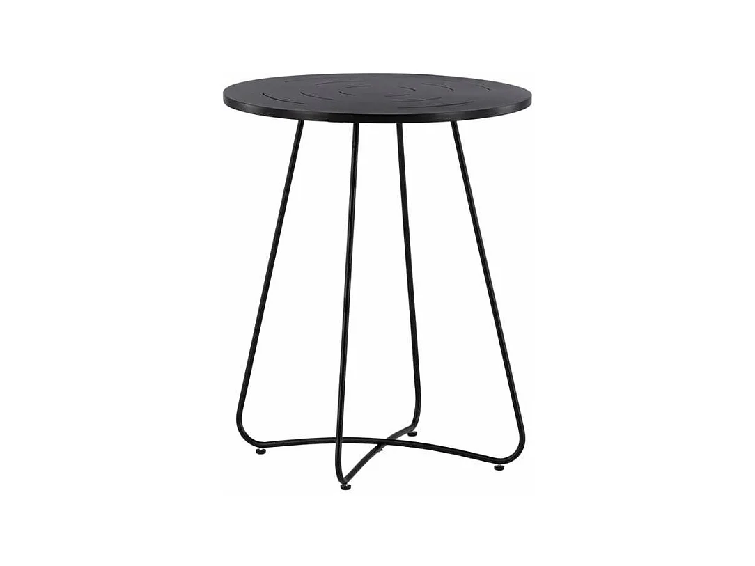 Table de Jardin en Métal "Bacong" 74cm Noir