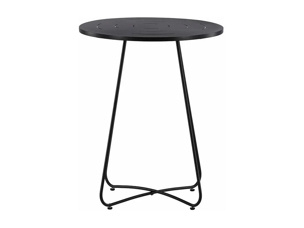 Table de Jardin en Métal "Bacong" 74cm Noir