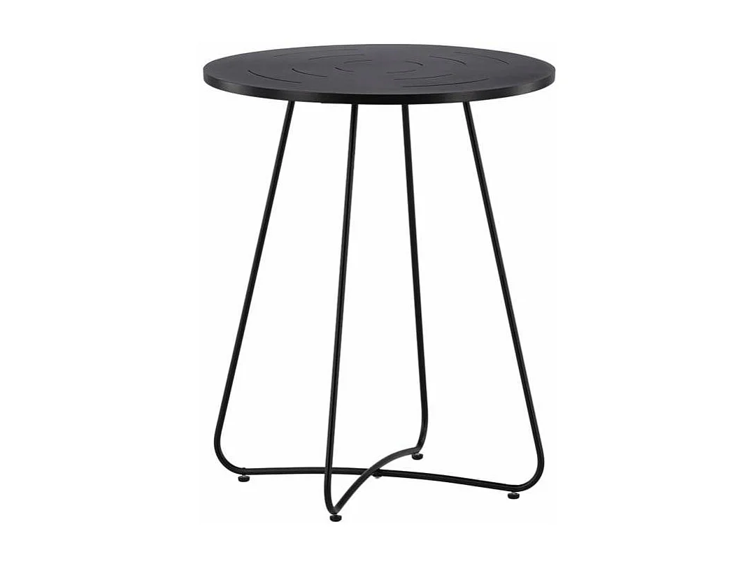 Table de Jardin en Métal "Bacong" 74cm Noir