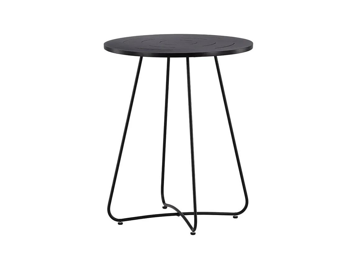 Table de Jardin en Métal "Bacong" 74cm Noir