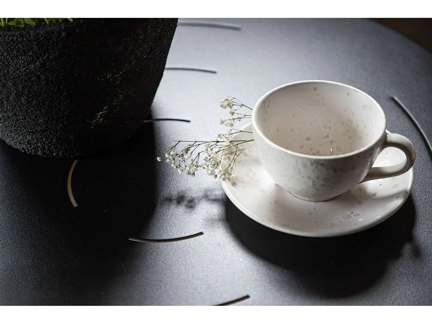 Table de Jardin en Métal "Bacong" 74cm Noir