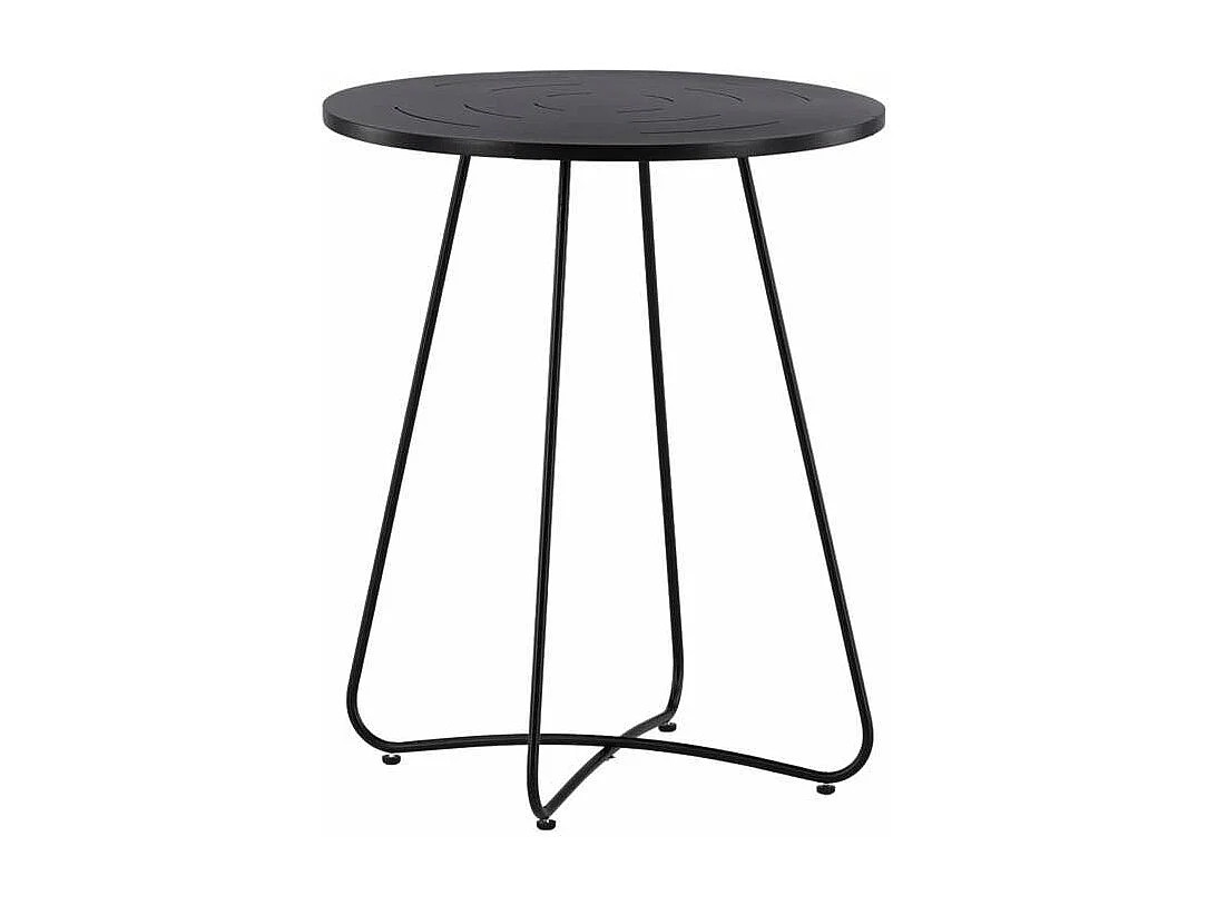 Table de Jardin en Métal "Bacong" 74cm Noir