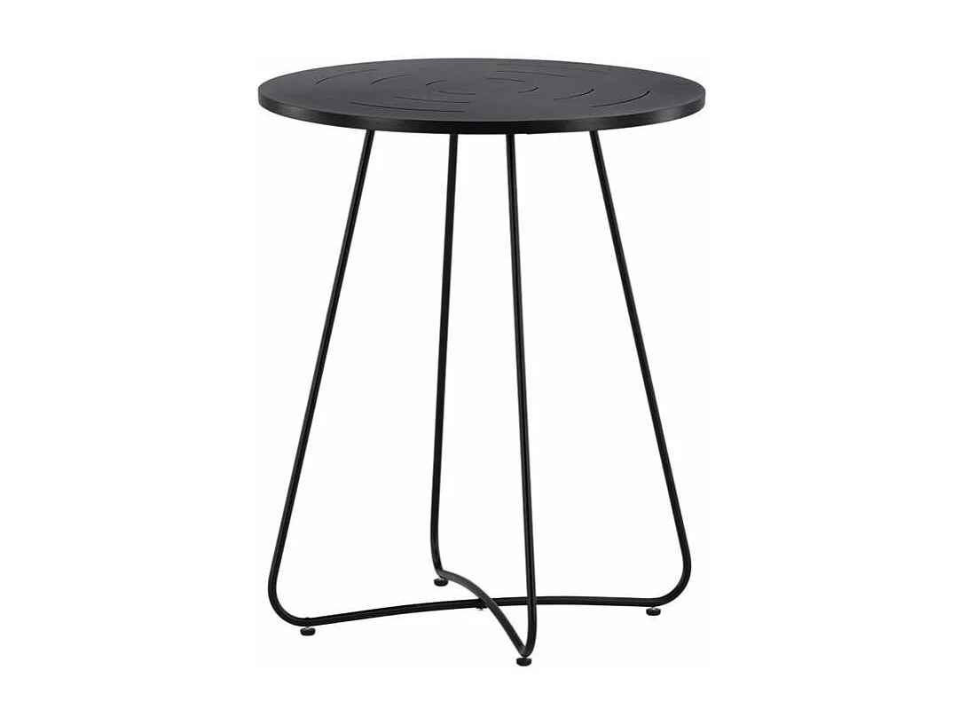 Table de Jardin en Métal "Bacong" 74cm Noir