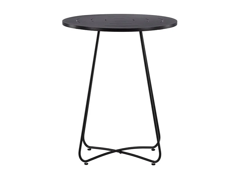 Bacong Garten Bartisch Ø60cm schwarz.