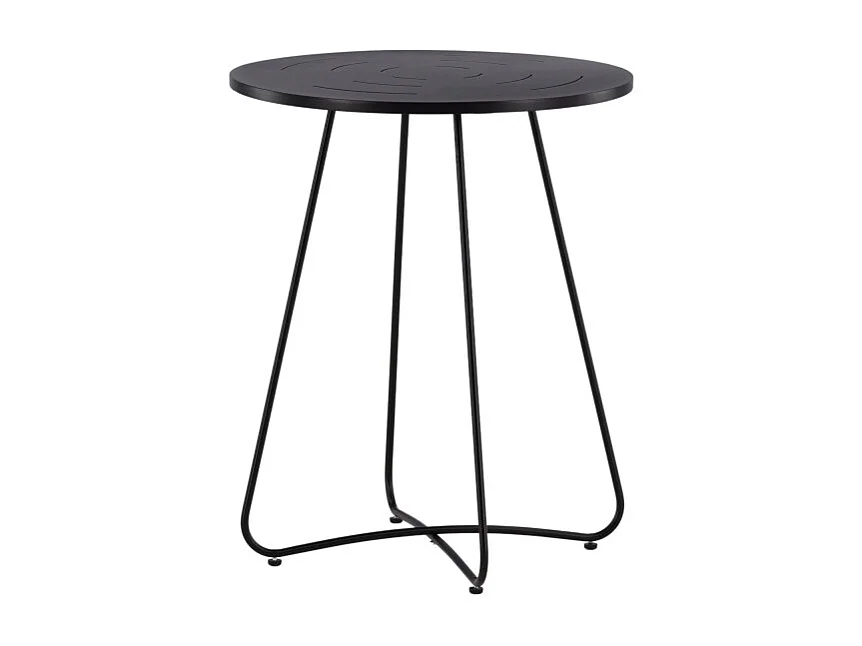 Bacong Garten Bartisch Ø60cm schwarz.