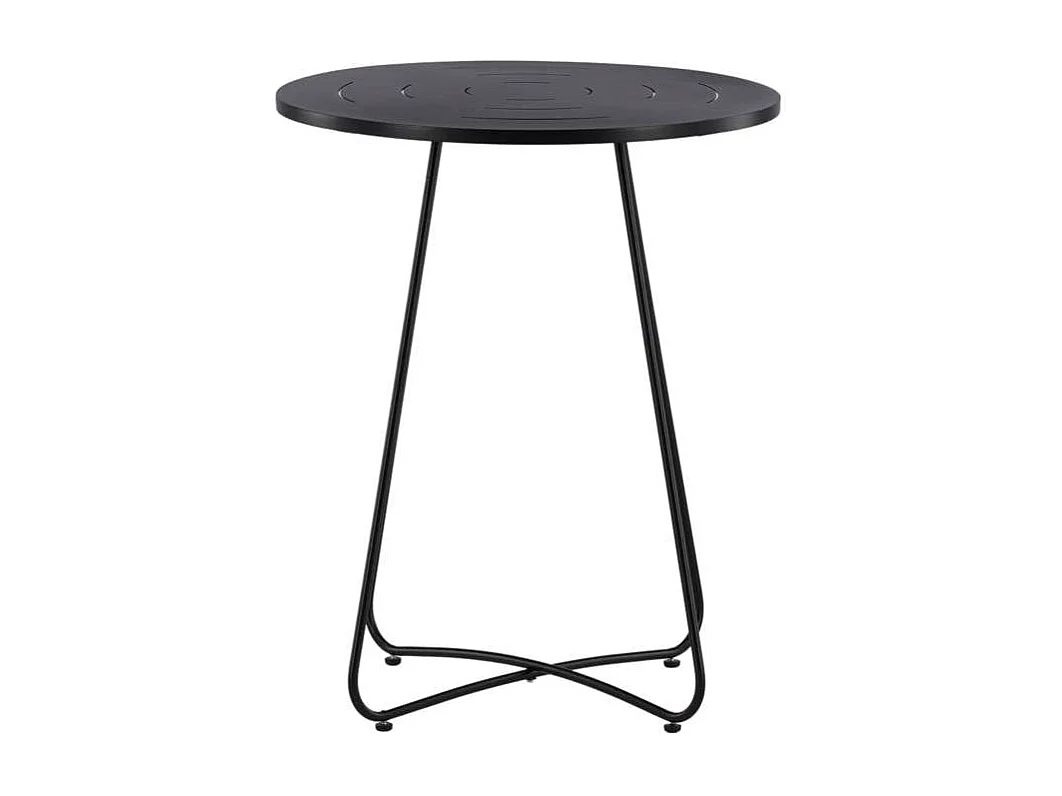 Bacong Garten Bartisch Ø60cm schwarz.