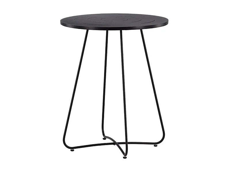 Table de Jardin en Métal "Bacong" 74cm Noir