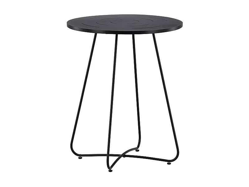 Table de Jardin en Métal "Bacong" 74cm Noir