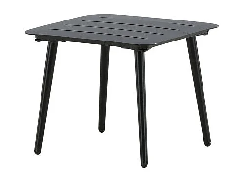 Table d'Appoint de Jardin Carrée "Lina" 40cm Noir