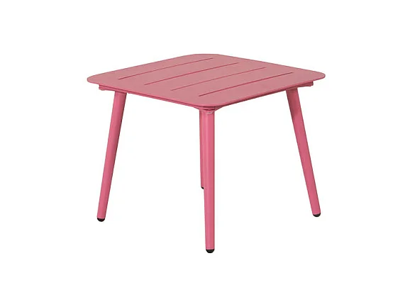 Table d'Appoint de Jardin Carrée "Lina" 40cm Rose