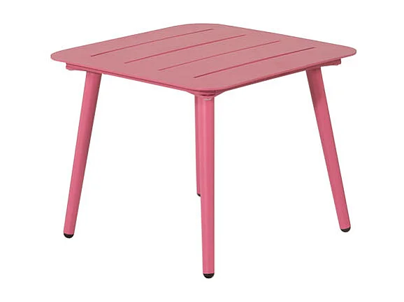 Table d'Appoint de Jardin Carrée "Lina" 40cm Rose