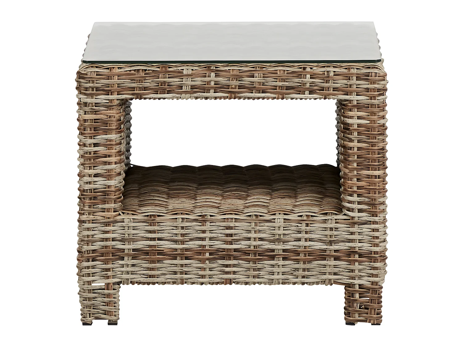 Gram Table d'appoint, avec plateau en verre, teinte naturelle.