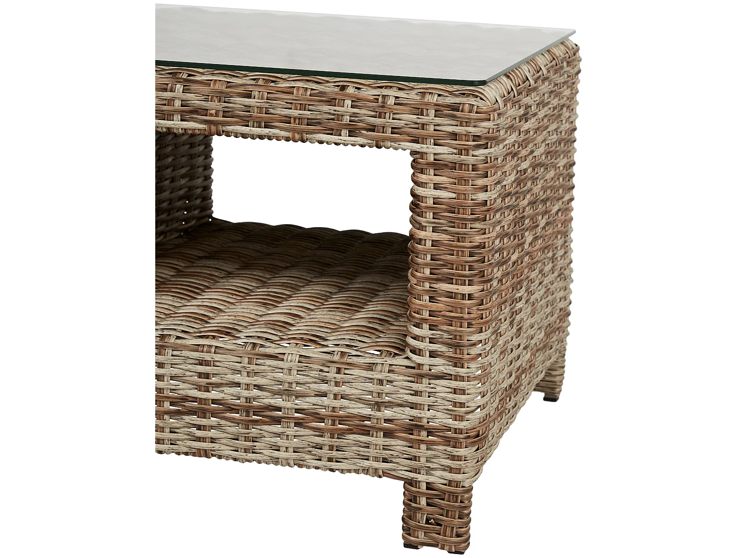 Gram Table d'appoint, avec plateau en verre, teinte naturelle.