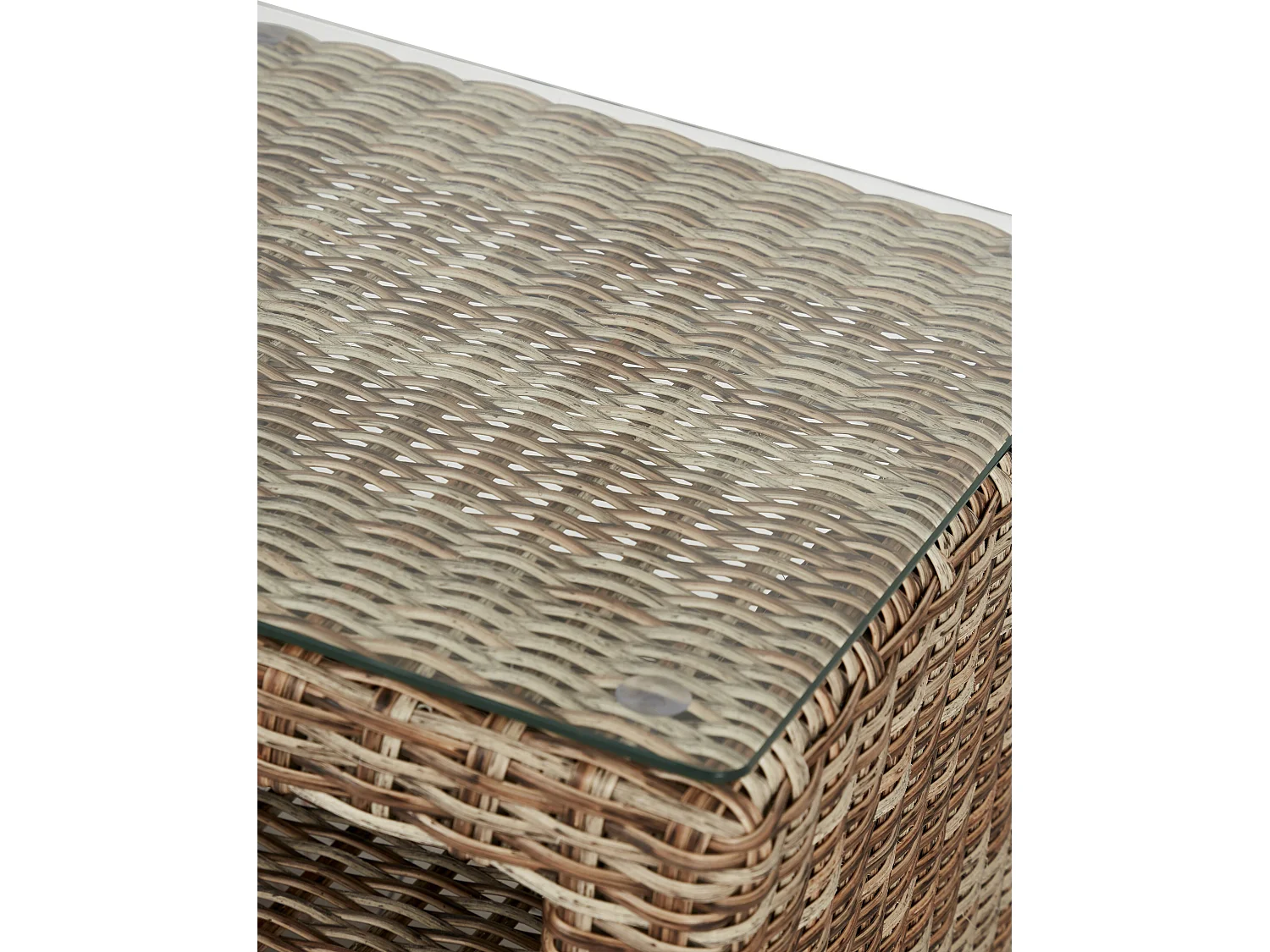 Gram Table d'appoint, avec plateau en verre, teinte naturelle.