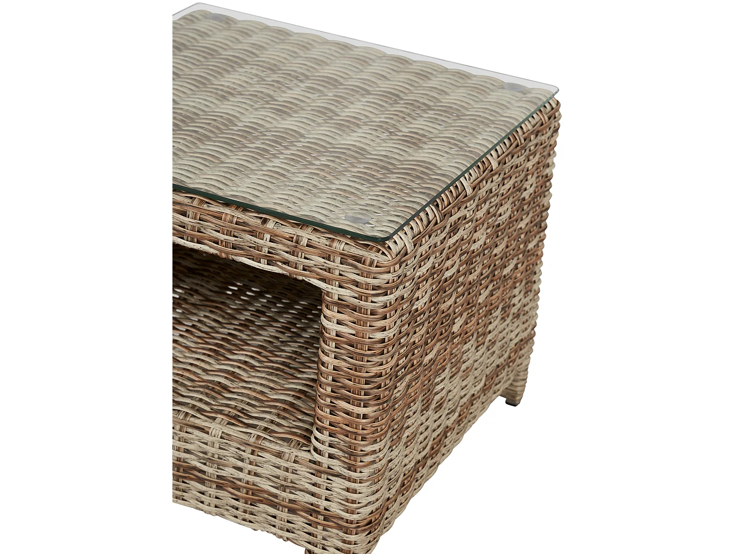 Gram Table d'appoint, avec plateau en verre, teinte naturelle.