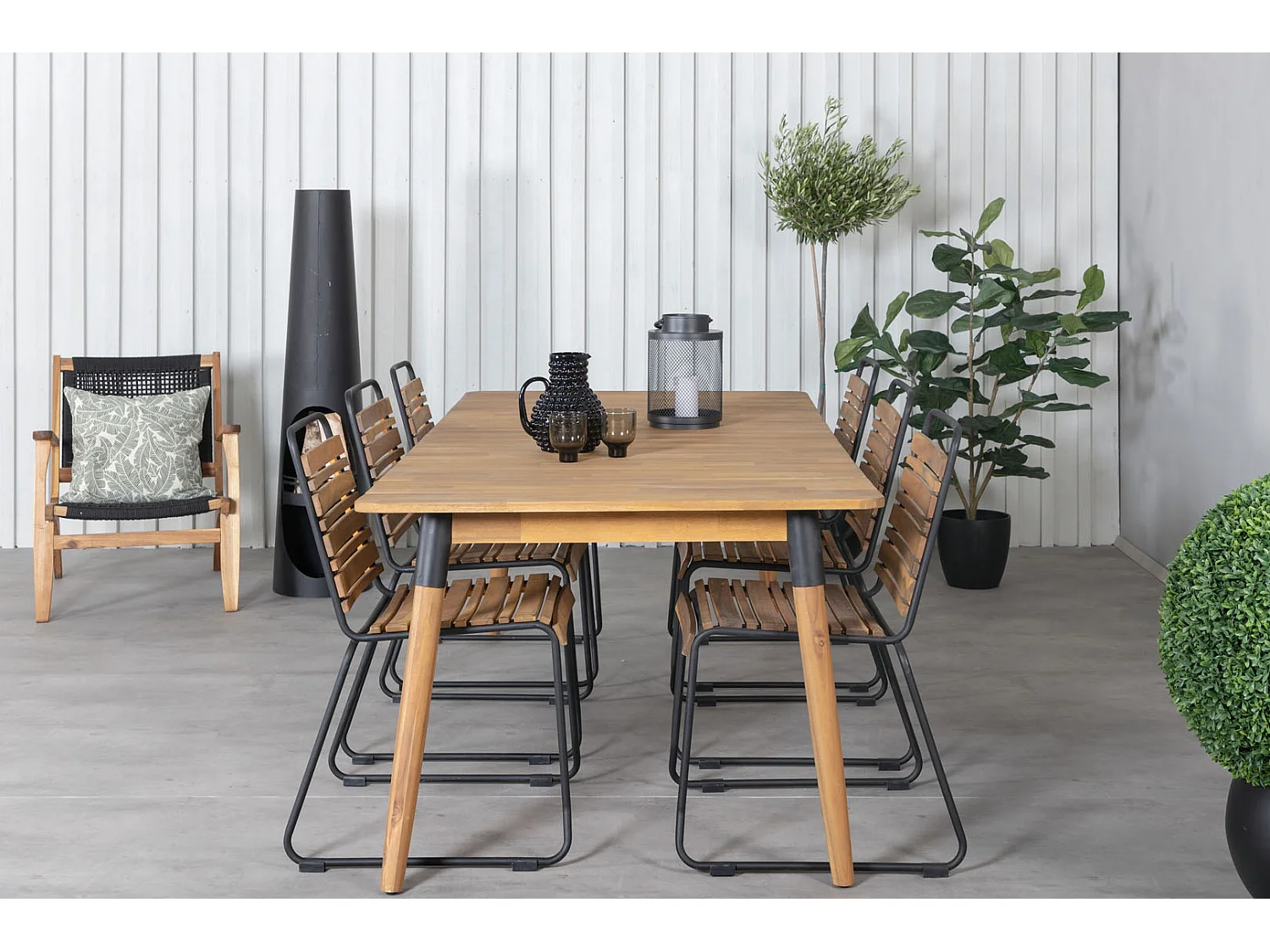 Table de Jardin en Bois "Julian" 210cm Naturel