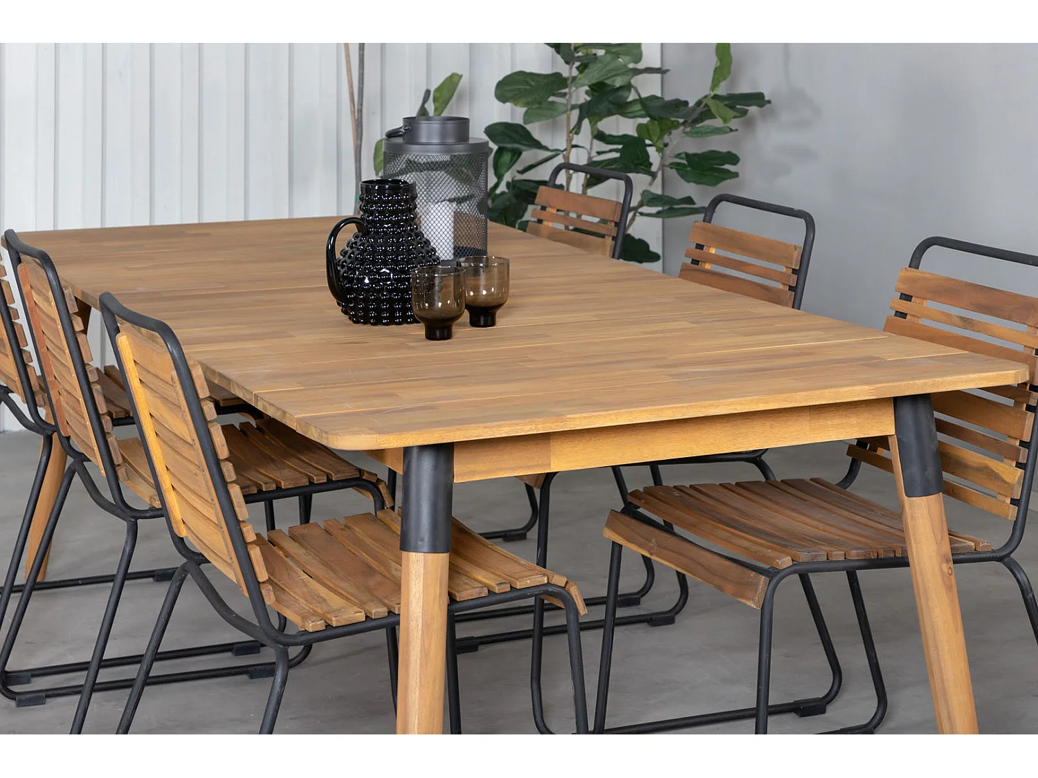 Julian Table de salle à manger, aspect teck.
