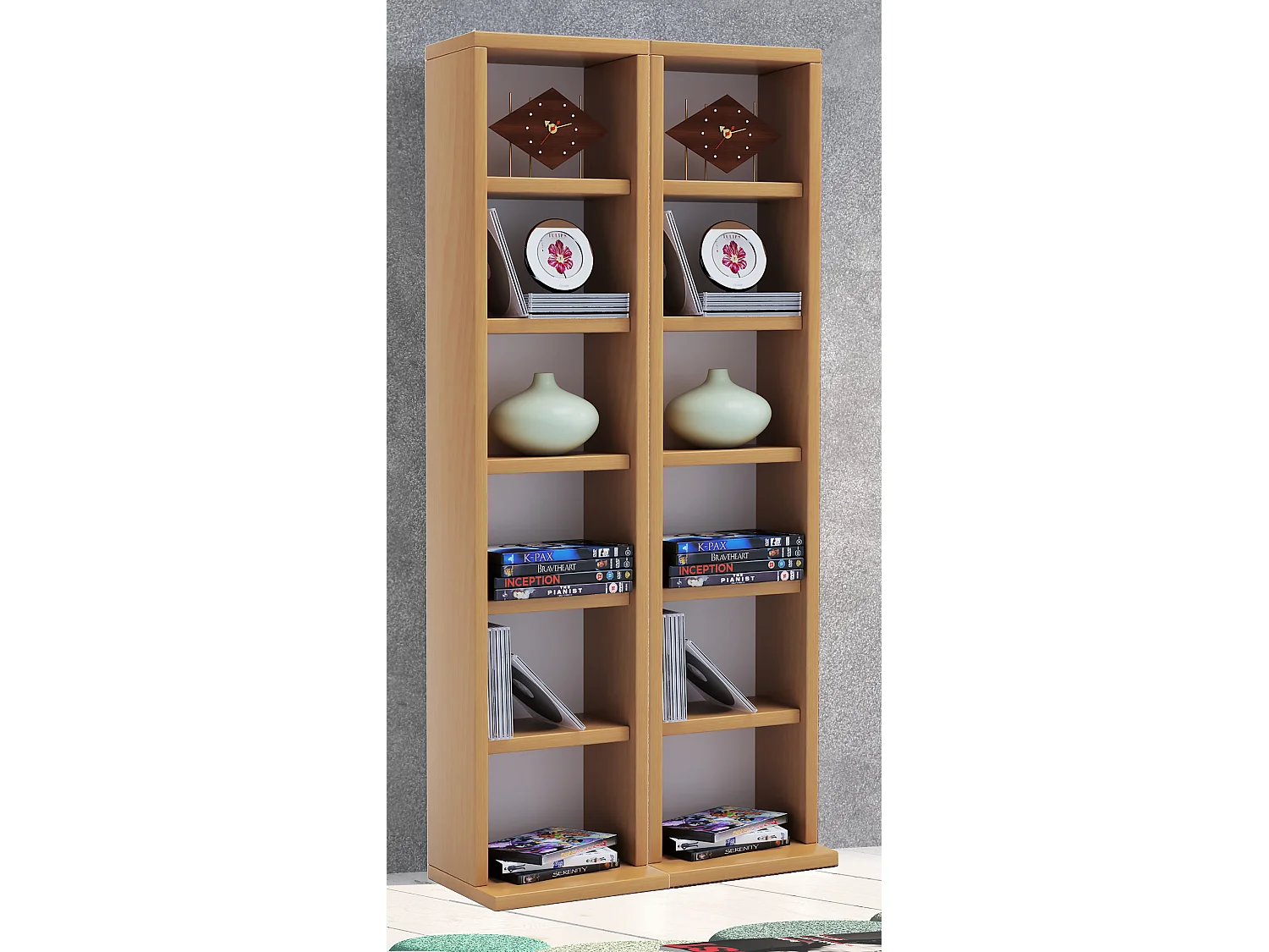 Holz CD DVD Stand Regal Schrank Ständer Milano