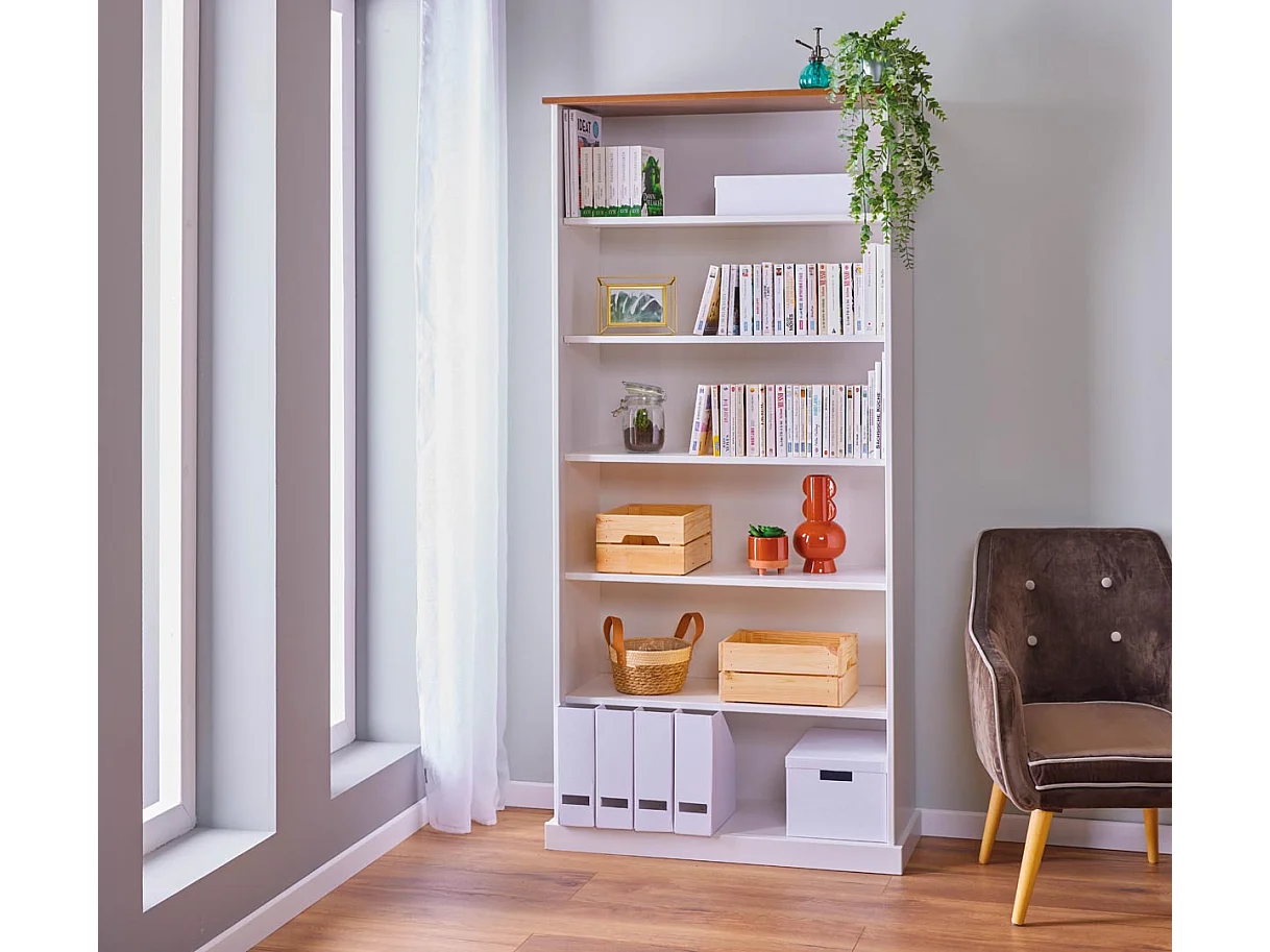 Étagère 5 Niveaux Design "Takao" 194cm Blanc