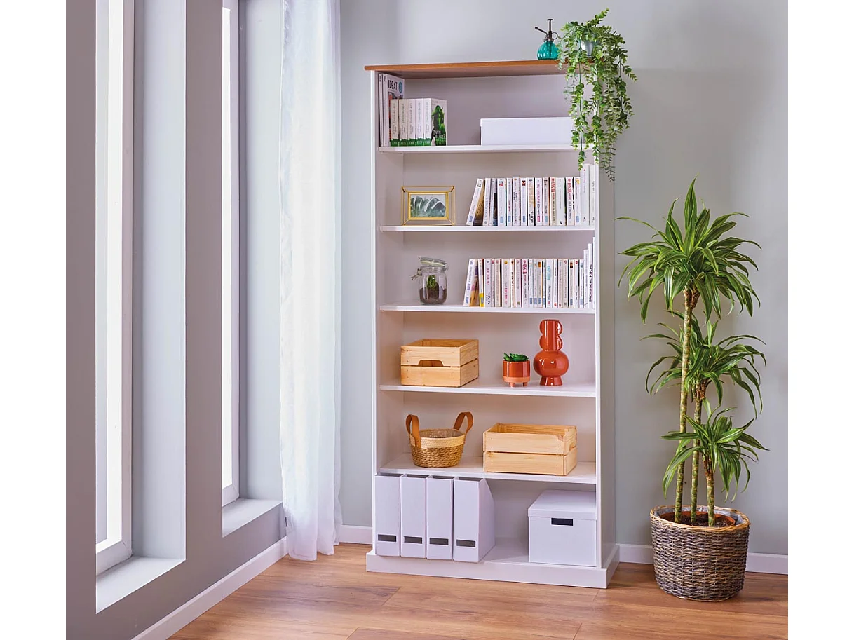 Étagère 5 Niveaux Design "Takao" 194cm Blanc