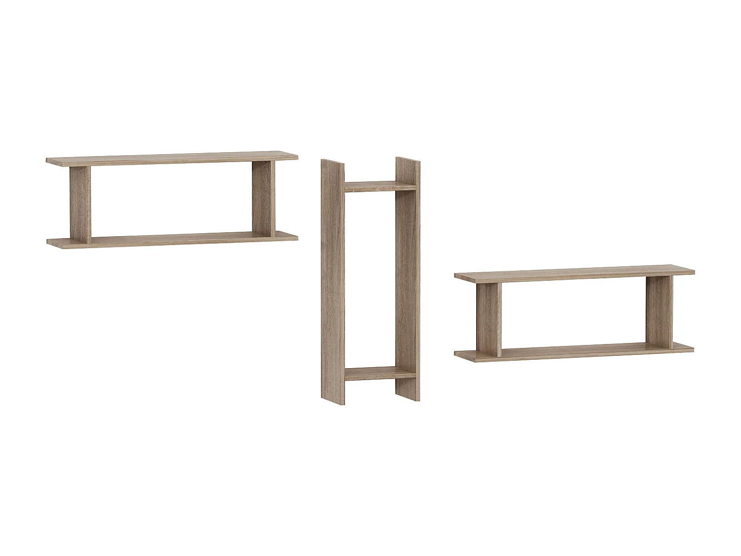 Wall Rack Sirola Sonoma oak (Sägerau) H. 80 x W. 188 x D. 20 cm