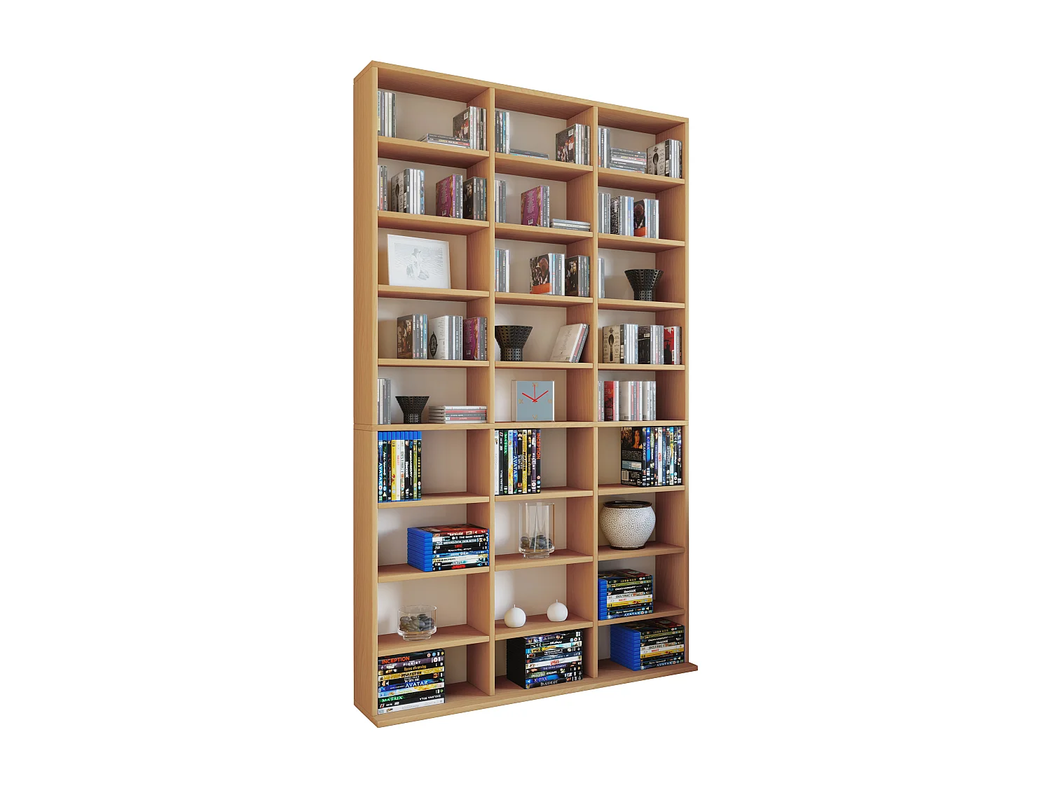 Holz CD DVD Standregal Bücherregal Regal Megosa XL