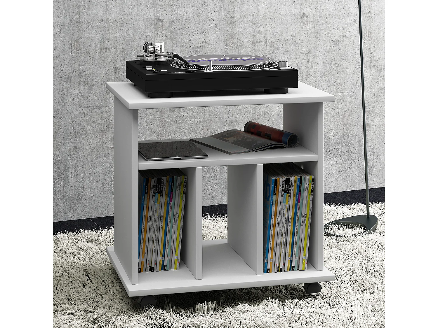 Hifi Furniture Lona White H. 59 x W. 60 x D. 45 cm