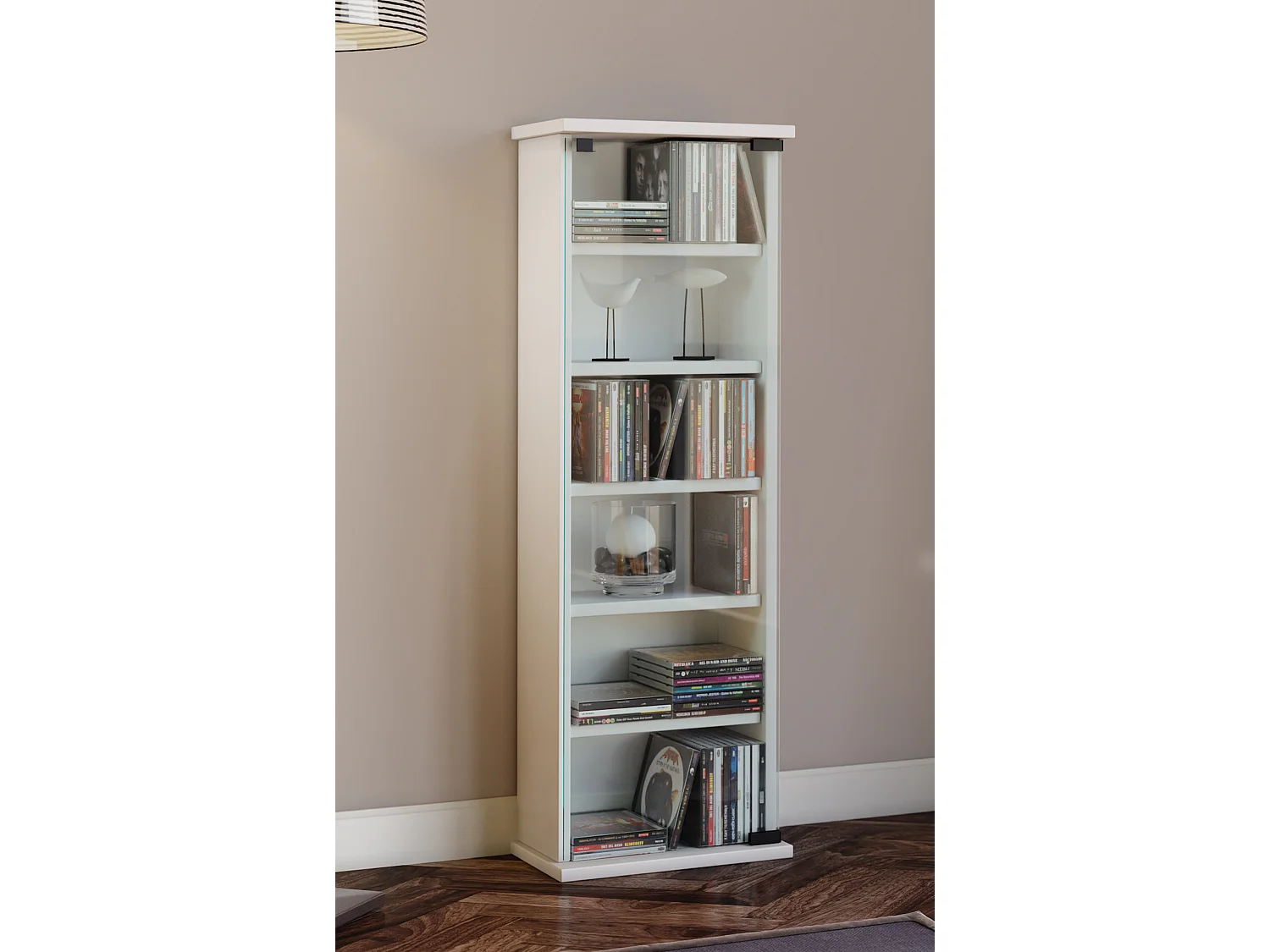 Hout CD DVD Stand Plank Vetro Glas Deur