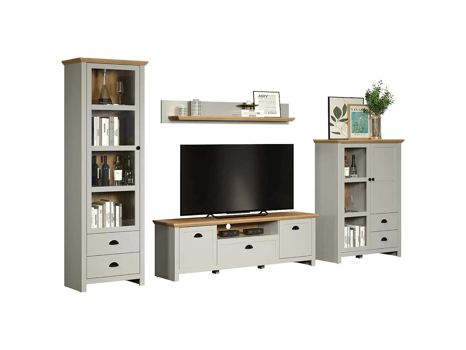 Landside A wandkast opstelling, grijs.