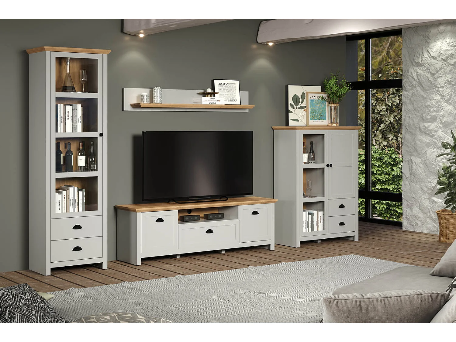 Landside A wandkast opstelling, grijs.