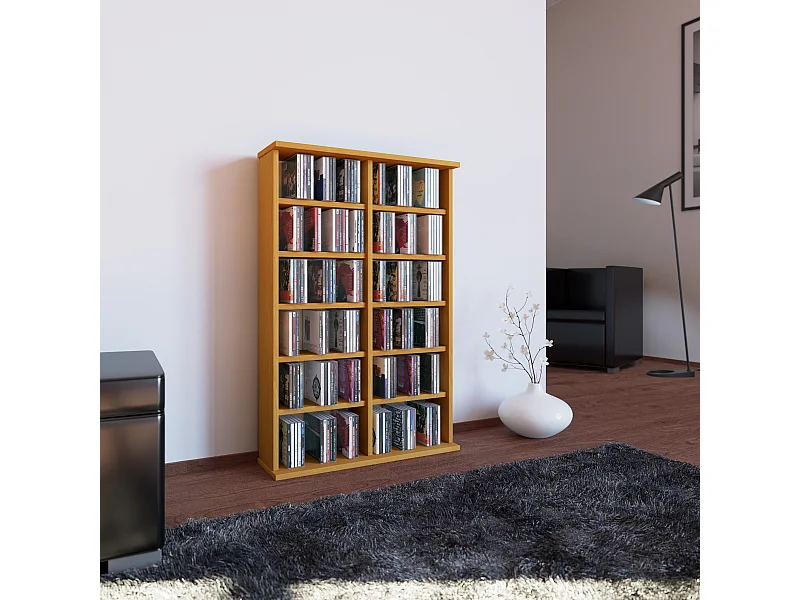 CD / DVD Media Shelf Ronul Book H. 92 x W. 60 x D. 18 cm