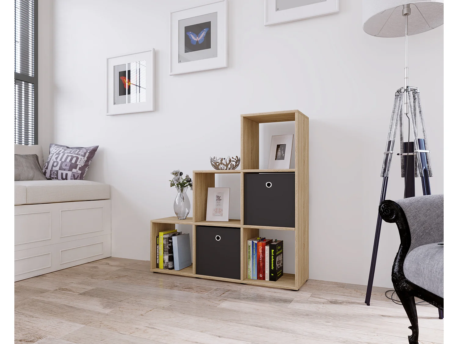 Stojak Staircase Shelf 6 przedziałów Nitas