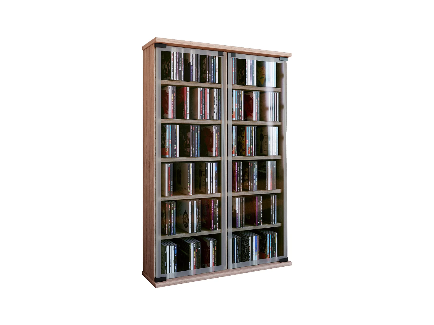 CD / DVD Media Shelf Galerie Sonoma oak (Sägerau) H. 92 x W. 60 x D. 18 cm