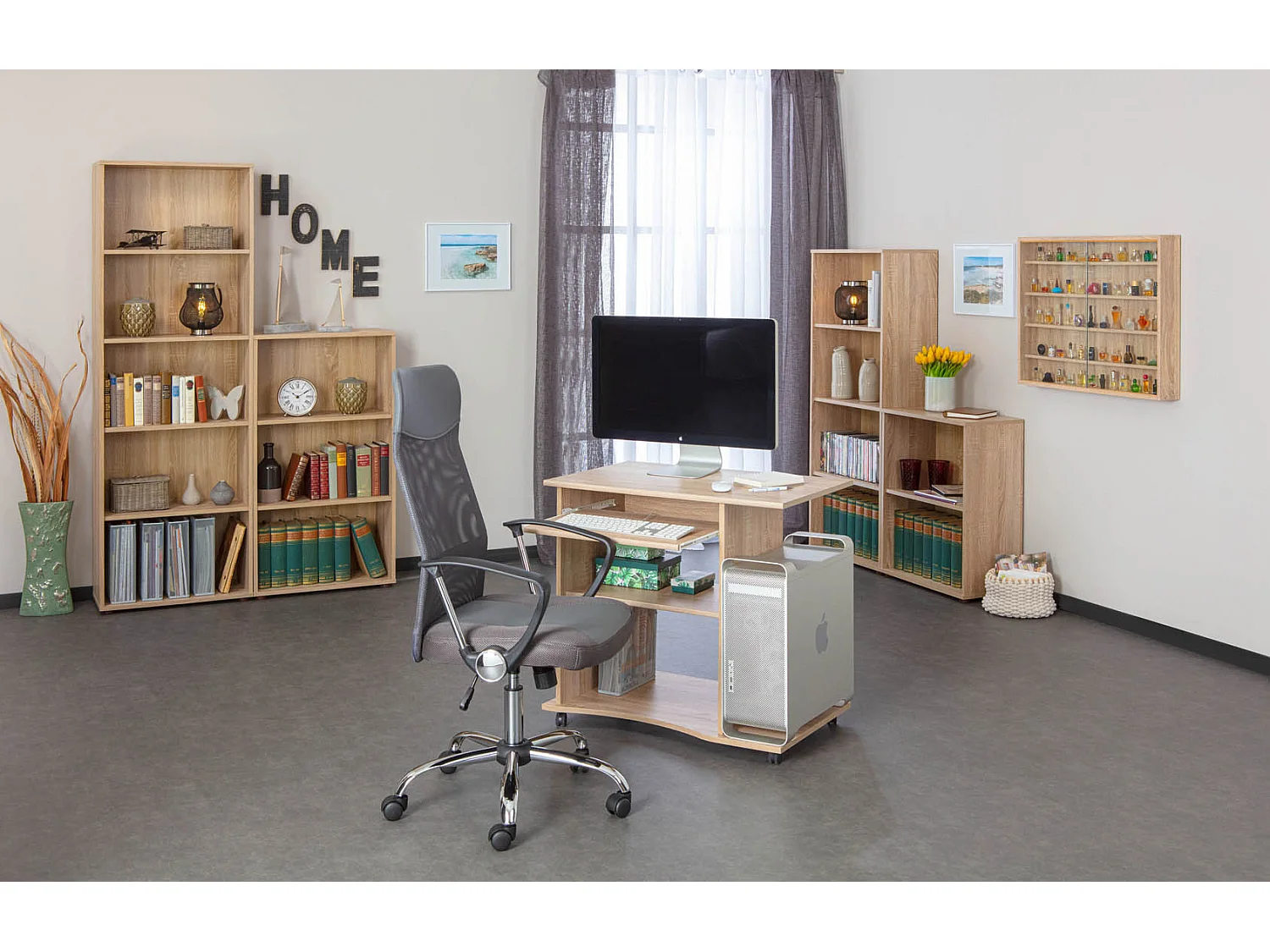 Parim wandkast 4 ruimtes Sonoma eiken decor.