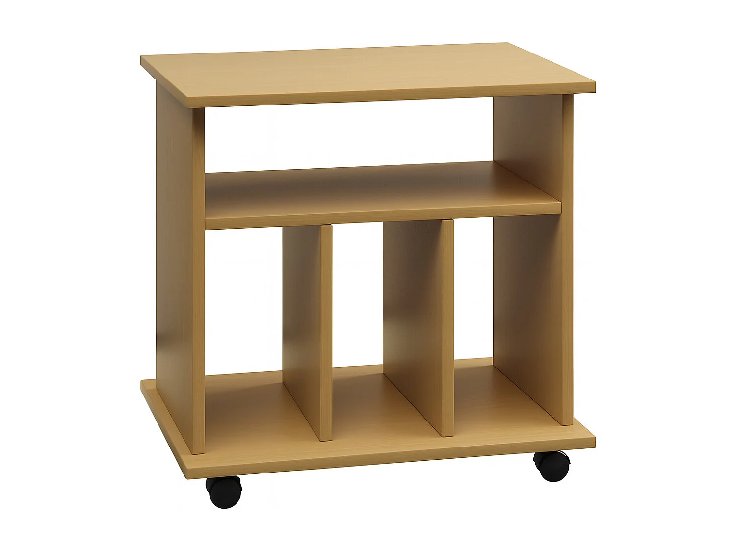 Holz Schallplatten LP Regal Rollen Retal