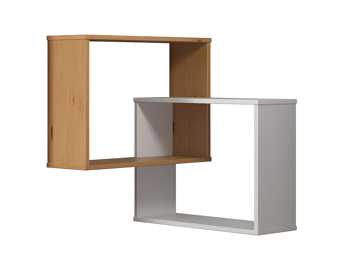 Mestre bibliothèque étagère blanc,miel.