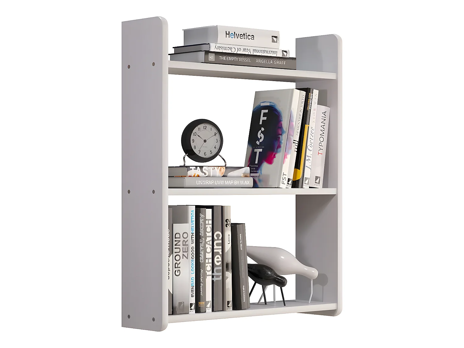 Mestre bibliothèque étagère blanc.