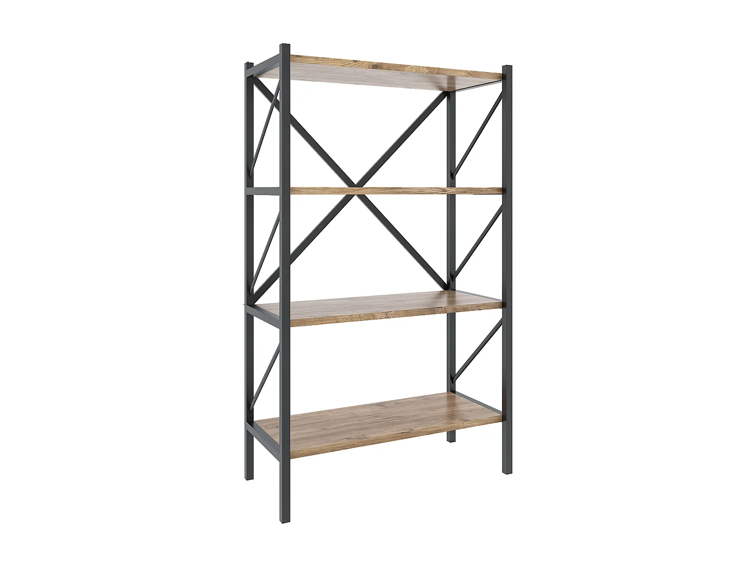 Holz Metall Stand Regal Büro Bücher Insasi 4fach