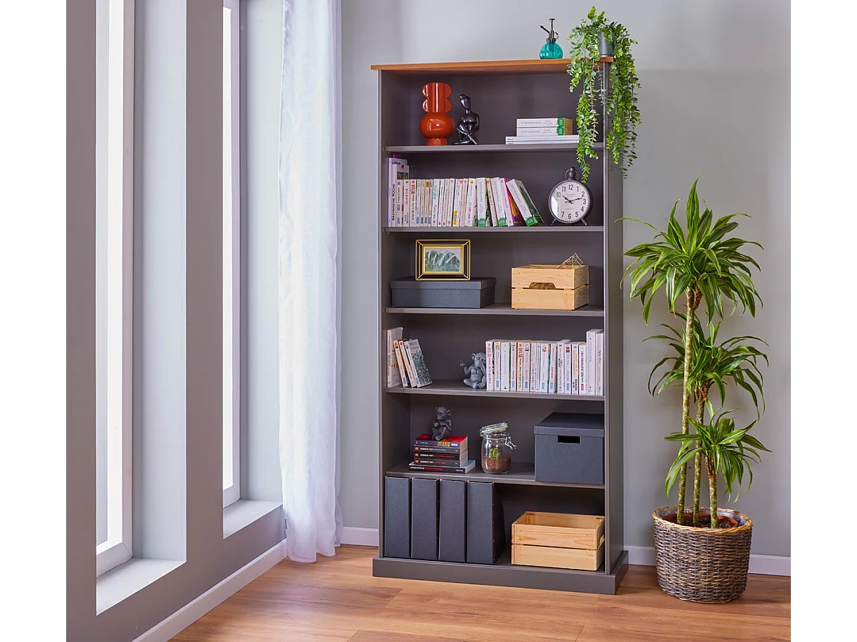 Étagère 5 Niveaux Design "Zernan" 194cm Gris