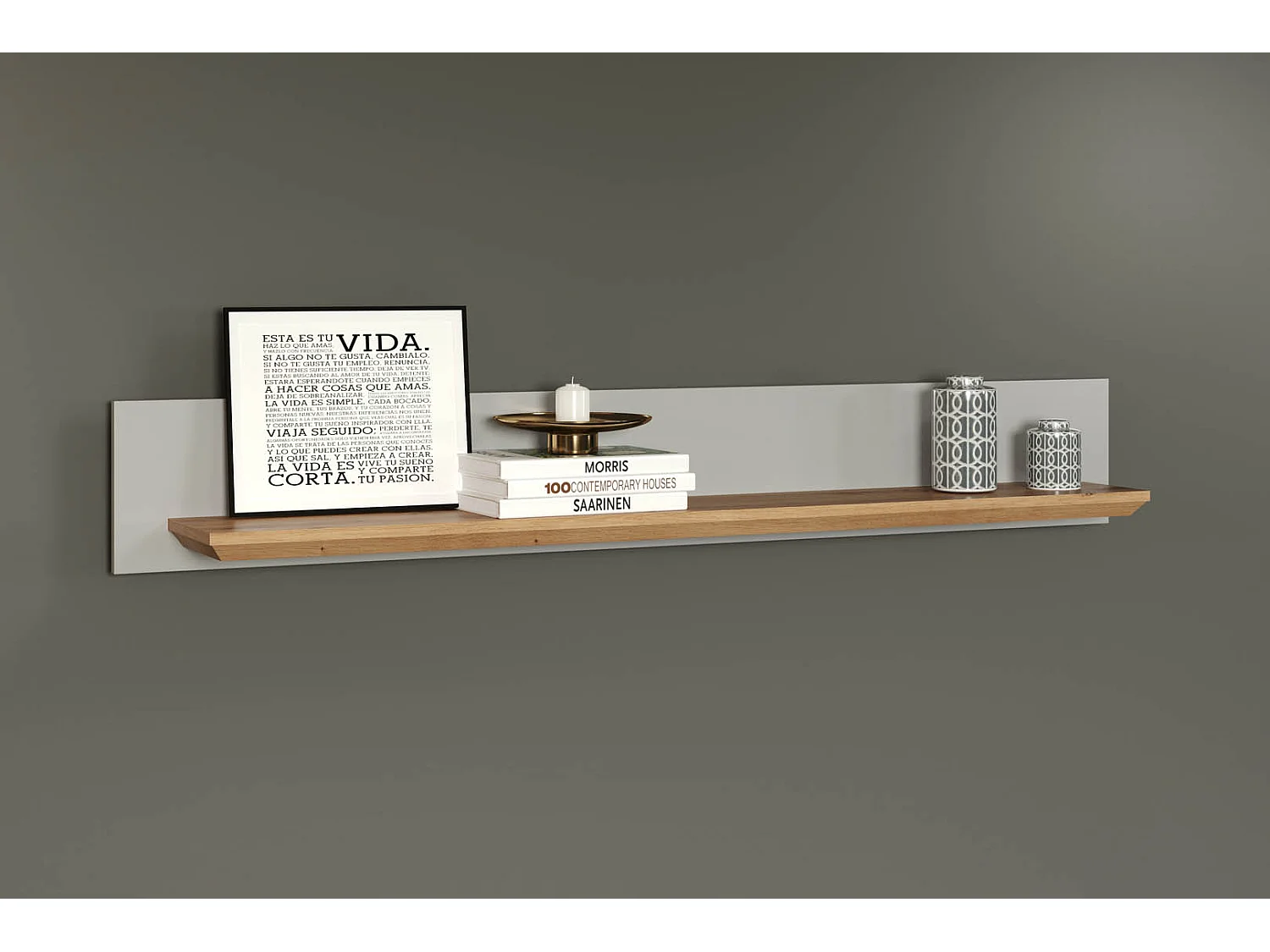 Landside étagère suspension murale, gris.