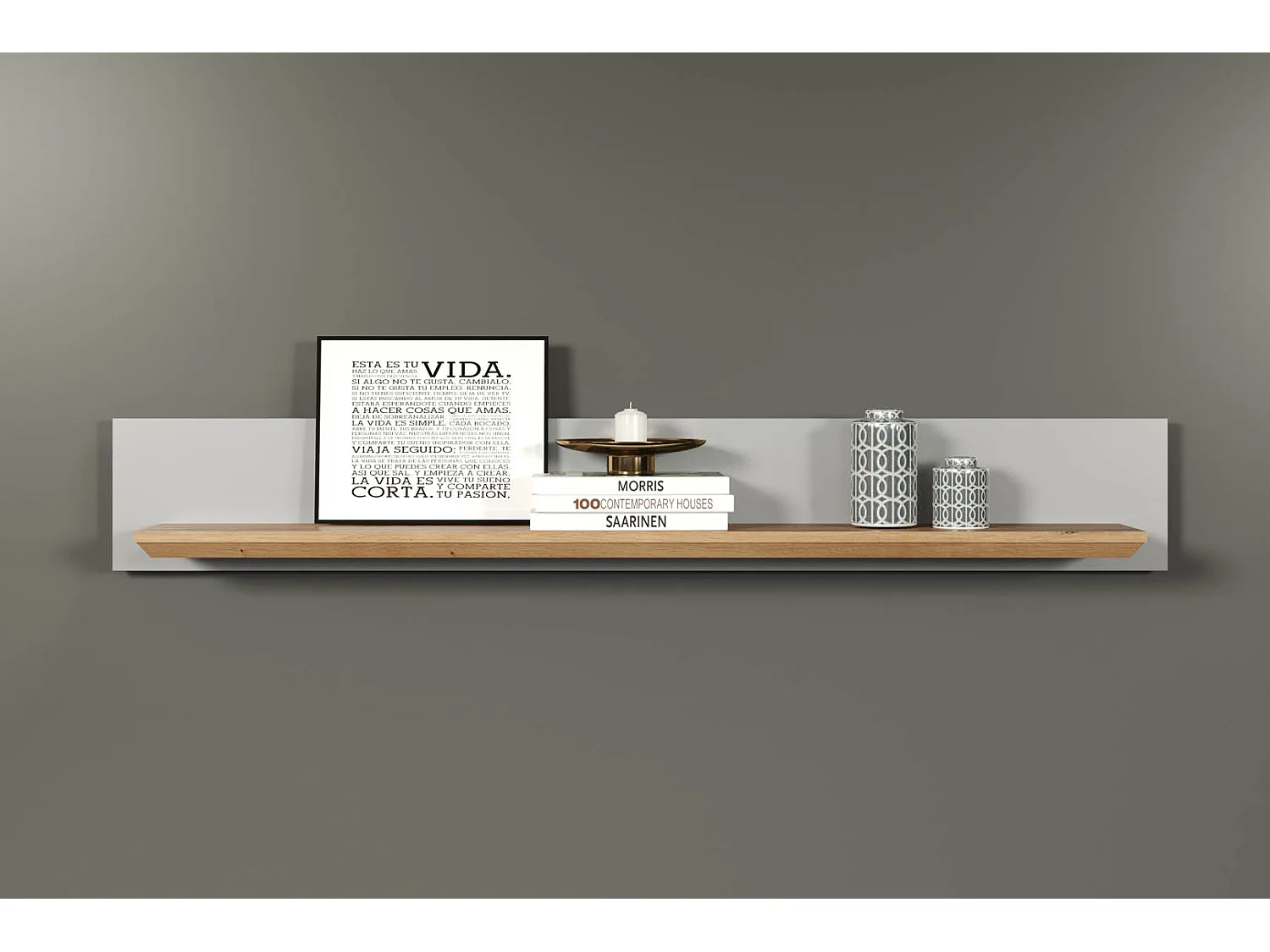 Landside étagère suspension murale, gris.