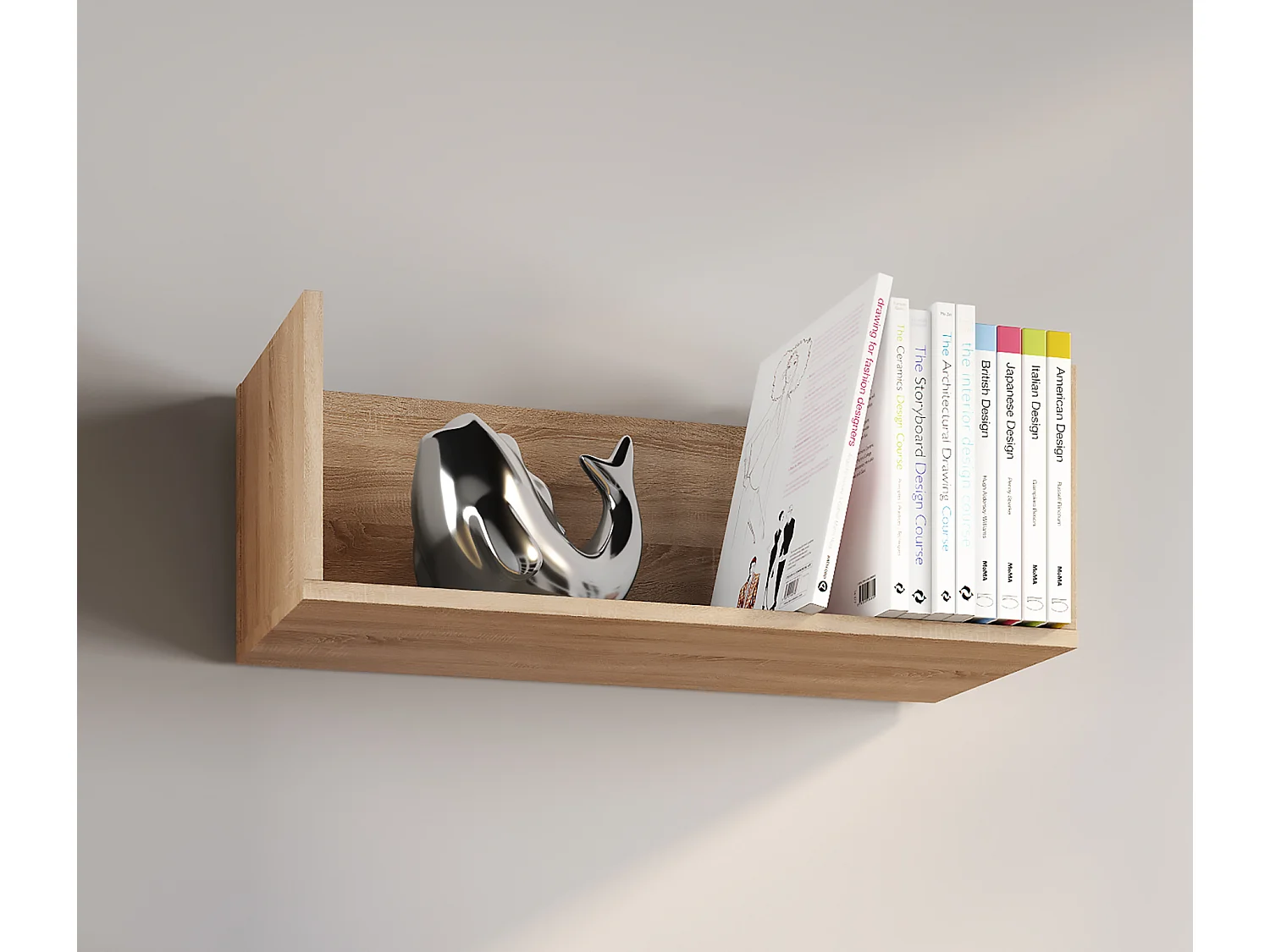 Étagère murale en bois VCM Étagère murale Étagère à suspendre Étagère de bureau Étagère à dossiers Board Lona (Chêne Sonoma)