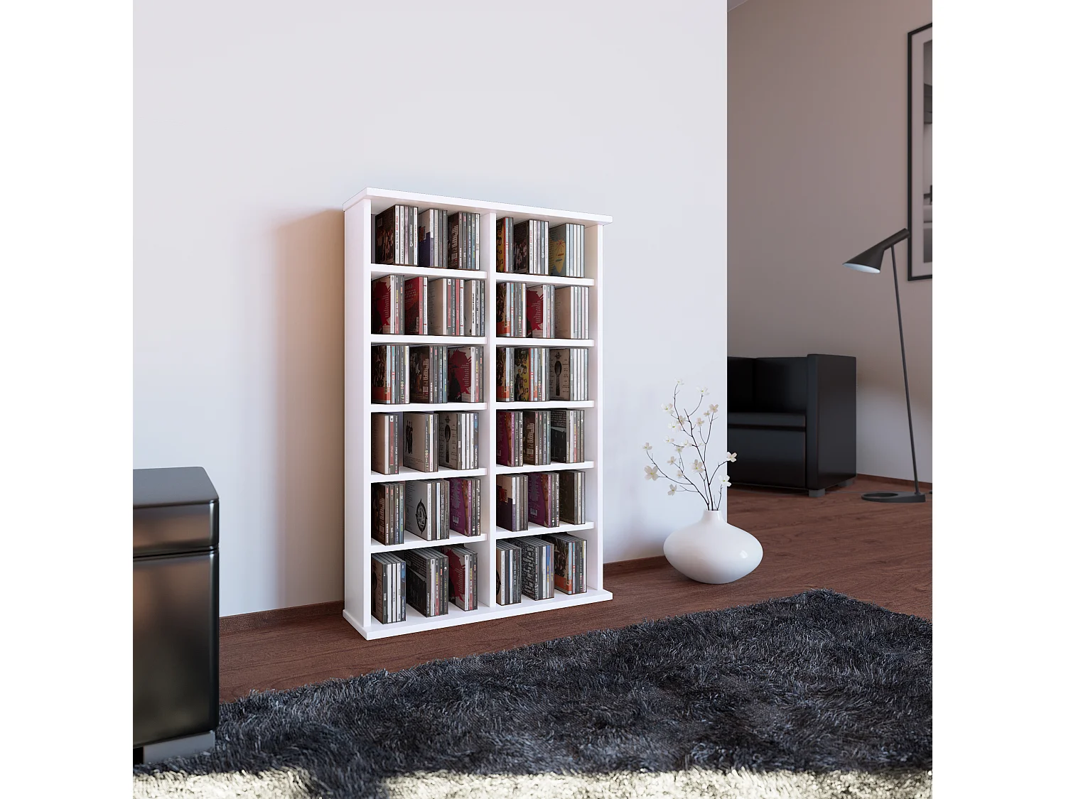 Holz CD DVD Stand Regal Schrank Ständer Ronul