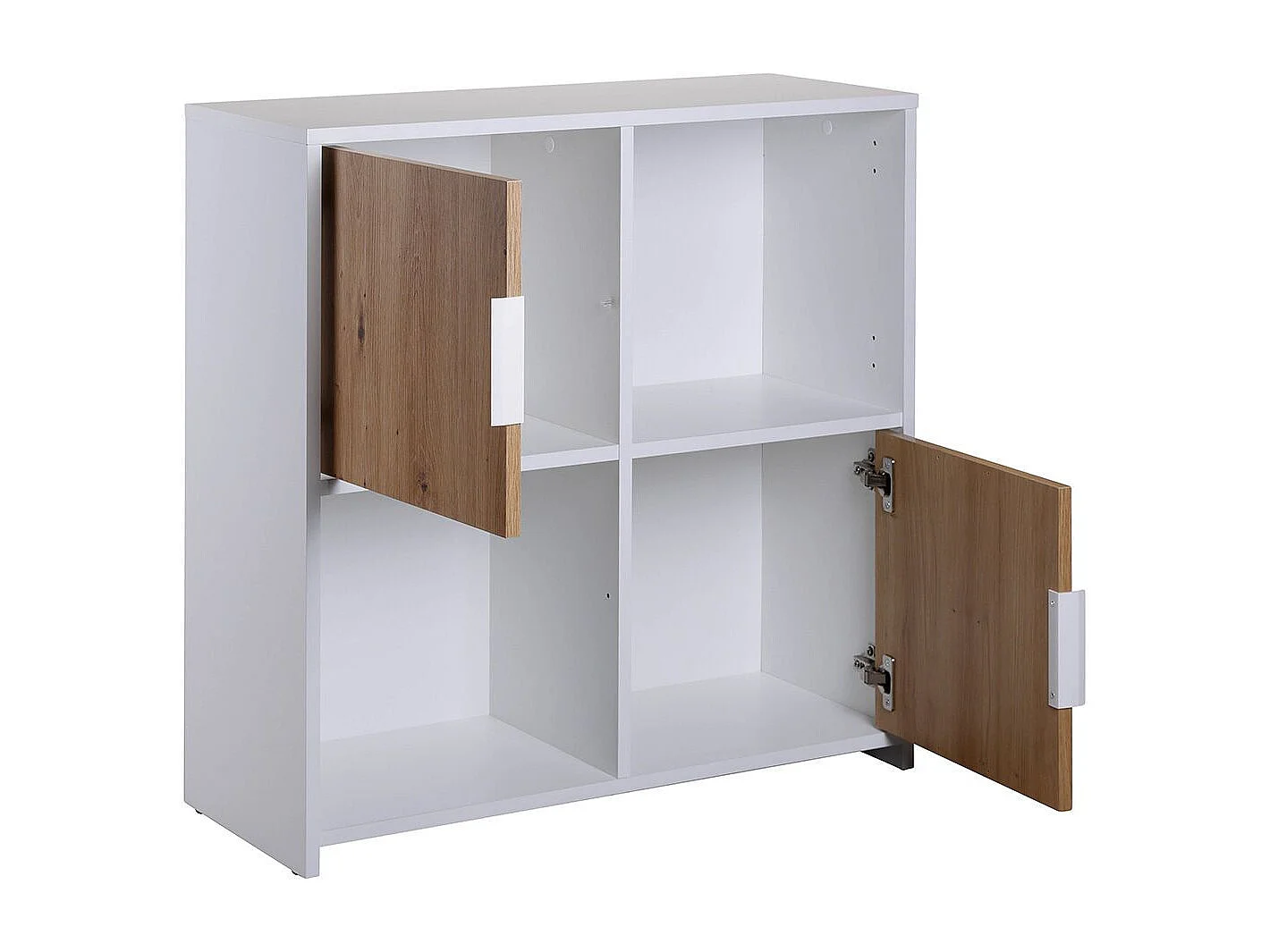 Pepeto wandkast 2 deuren, 2 planken wit, Artisan eik decor.