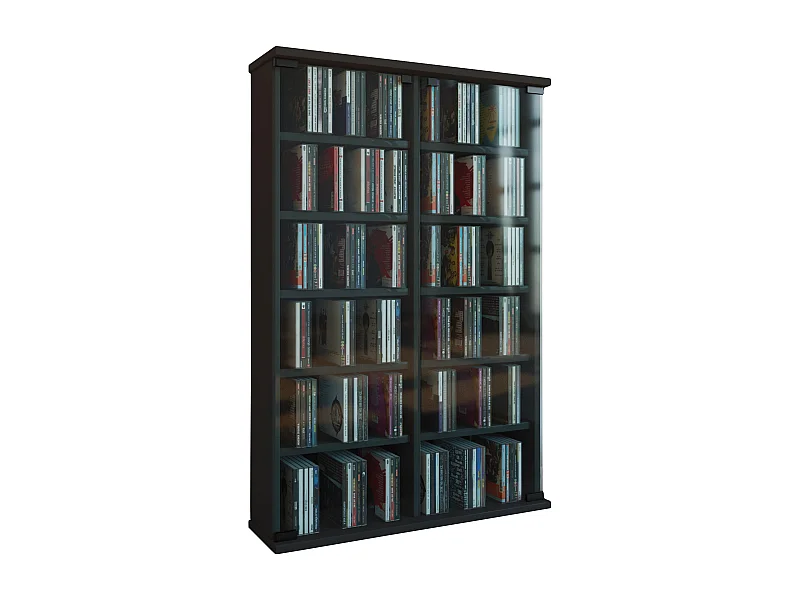 Legno CD DVD Stand Regal Roma Porta di Vetro