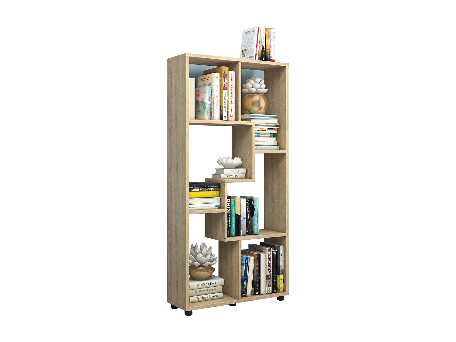 Houten Shelf Room Divider Boekenplank Blina