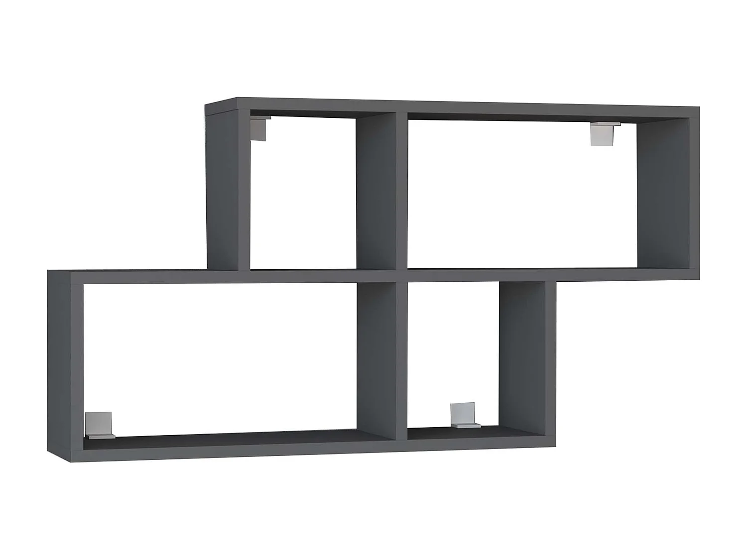 Wall Rack Lusas Anthracite H. 53 x W. 100 x D. 20 cm