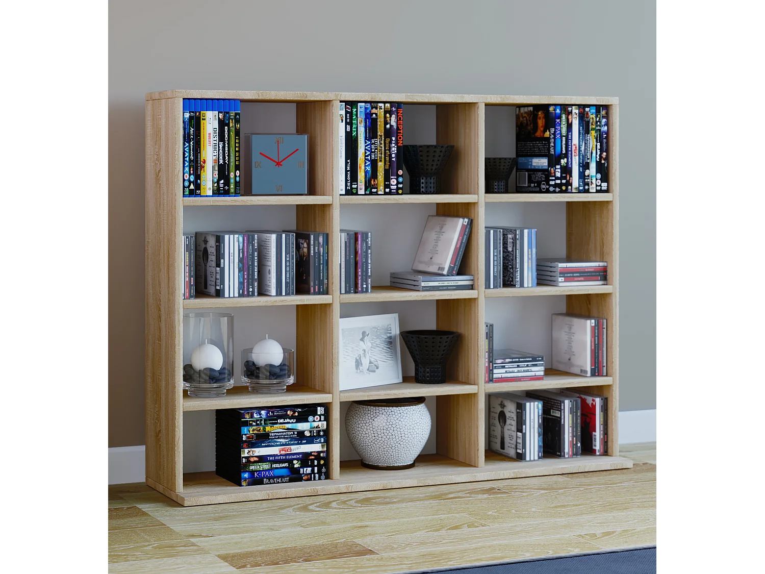 Stand Rack Megosa Sonoma oak (Sägerau) H. 82 x W. 102 x D. 23 cm