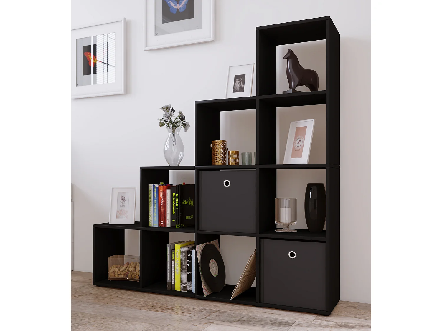 Drewniane schody Półka 10 przedziałów Napoli