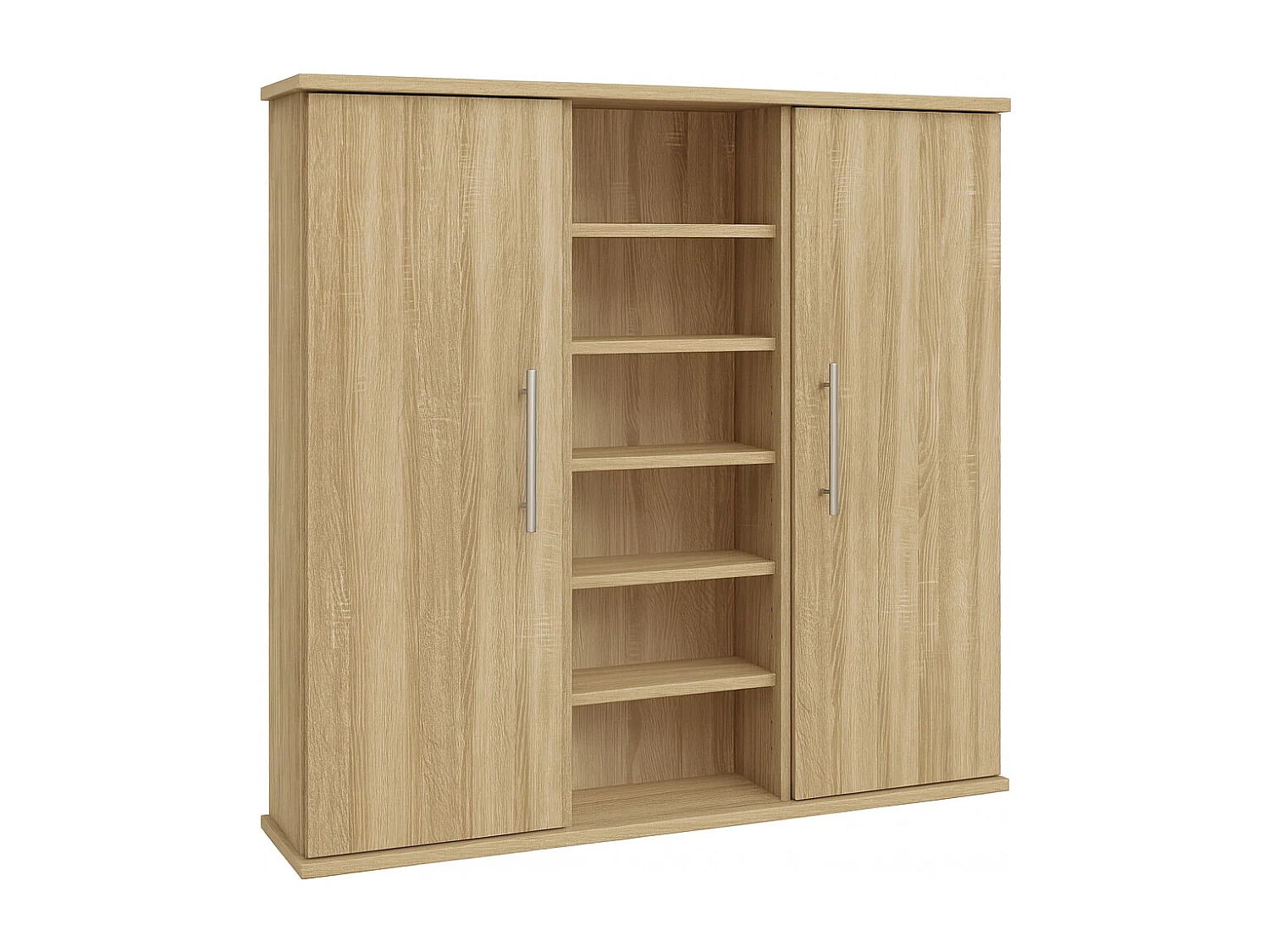 Drewno CD DVD Stand Shelf Santo Drzwi szklane